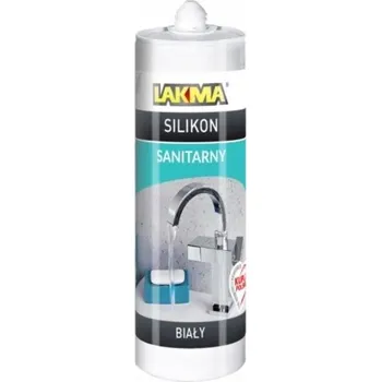 stavební silikon Lakma Sanitární Silikon Těsnící Odolný proti Plísním Bílý 150 Ml