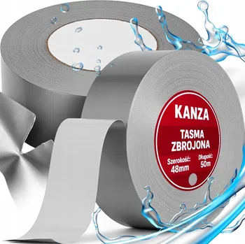 Opravná páska Kanza stříbrná 48 mm x 50 m, silná a voděodolná