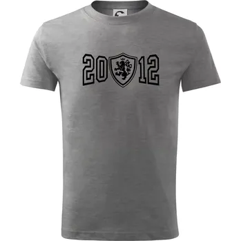 Chlapecké tričko Narozeninový motiv - znak - 2012 - Tričko dětské bavlněné - 158 cm/12 let ( Tmavě šedý melír )