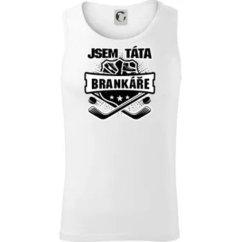 Hokejový erb - Táta brankáře - Tílko pánské Core - S ( Bílá )