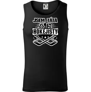 Hokejový erb - Táta hokejisty - Tílko pánské Core - 2XL ( Černá )
