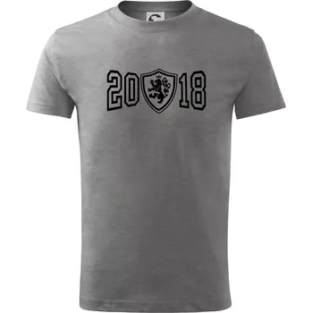 Chlapecké tričko Narozeninový motiv - znak - 2018 - Tričko dětské bavlněné - 146 cm/10 let ( Tmavě šedý melír )