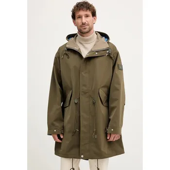 Pánská větrovka Bunda Tommy Hilfiger zelená barva, přechodná, MW0MW40924 87X, vel. S