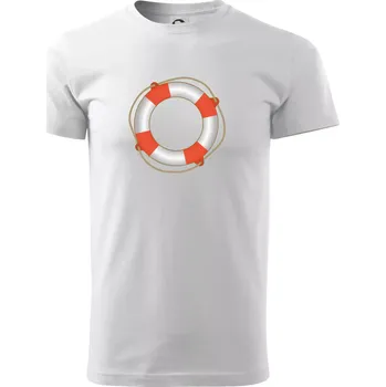 Pánské tričko Záchranný kruh - Triko extra velké (5-8XL) - 5XL ( Bílá )