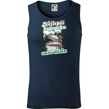 Nejlepší koprovku vaří děda - Tílko pánské Core - M ( Námořní modrá (velmi tmavá - téměř černá) )