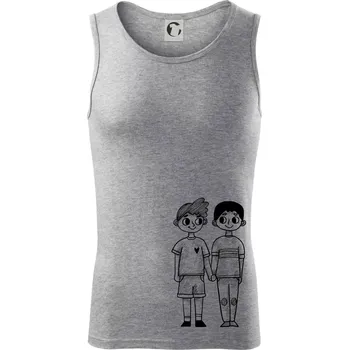 Gay pár - Tílko pánské Core - XL ( Tmavě šedý melír )