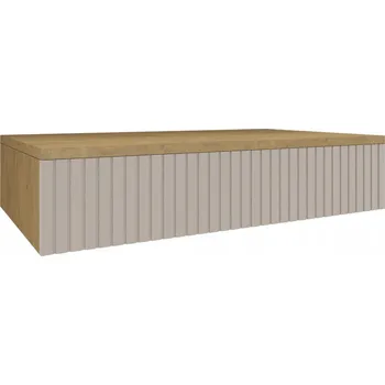 Toaletní stolek Toaletní Stolek závěsná skříňka RIVA konzolový stolek DUB KAMENNÝ+KAŠMÍR 50 ryfle LAK