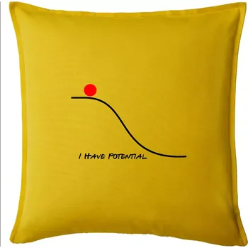 Polštář I have potential - Polštář 50x50 - 50x50 - Pouze potah ( Žlutá )