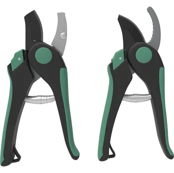 Sada zahradního nářadí Outsunny sada zahradního nářadí 2 kusy kovového zahradního nářadí se zahradnickými nůžkami zelená+černá