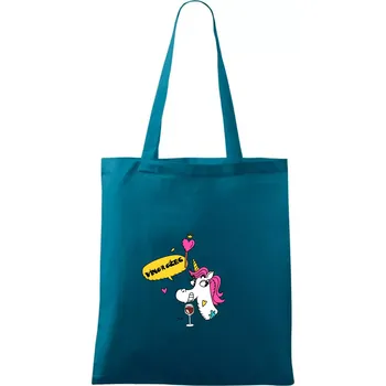 Nákupní taška Vínorožec - Taška bavlněná - 42 x 38 cm ( Petrolejová )