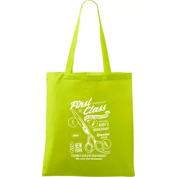 First Class Barber - Taška bavlněná - 42 x 38 cm ( Limetková )