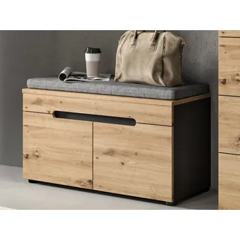 Předsíňová stěna Předsíňová lavice Cano, 80 cm, šedá/dub artisan