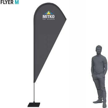 Vlajka Reklamní vlajka Flyer M (90x235 cm) s hliníkovým stožárem