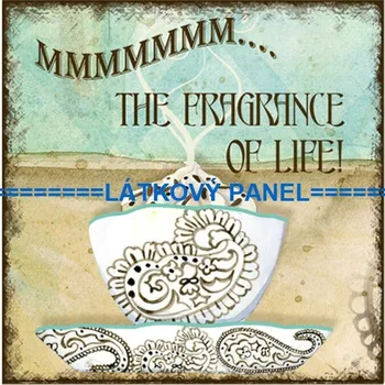 Panel bavlna - Káva - 204-5 Velikost: 15x15cm