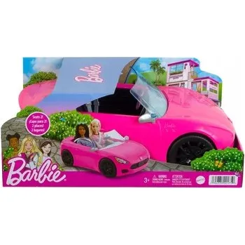 Doplněk pro panenku Barbie kabriolet, velké růžové auto pro panenky, 2místné HBT92