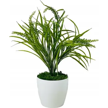 umělá květina UMĚLÝ STROMEK TRÁVA KVĚTINÁČOVÝ KVĚT TRÁVY DO KANCELÁŘE LISTY 50cm