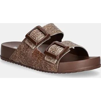 Dámské pantofle Pantofle Melissa COZY M LOVER SLIDE DENIM dámské, hnědá barva, M 36146 M.36146.BG682 88X, EUR 40