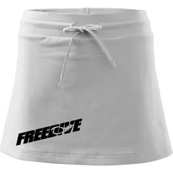 Dámská sukně Freedive - nápis s potápěčem - Sportovní sukně - two in one - L ( Bílá )