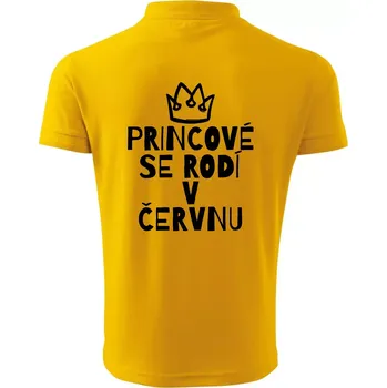 Pánská košile Princové se rodí v červnu - Polokošile pánská Pique Polo 203 - 3XL ( Žlutá )