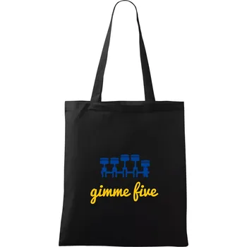 Nákupní taška Gimme five - barevné - Taška bavlněná - 42 x 38 cm ( Černá )