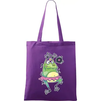 Žabka baletka - Taška bavlněná - 42 x 38 cm ( Fialová )