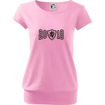 Dámské tričko Narozeninový motiv - znak - 2018 - Volné triko city - S ( Růžová )