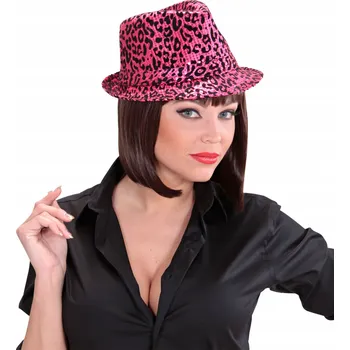 Čepice Čepice s Flitry Klobouk Cekinový s leopardím vzorem Panterka Zlatá Disco