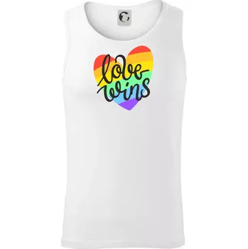Love wins srdce - Tílko pánské Core - XL ( Bílá )