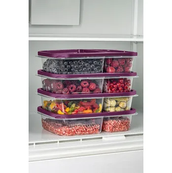 Dóza na potraviny Sada 4 ks potravinových boxů LUY I. fialová