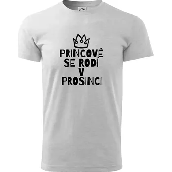 Princové se rodí v prosinci - Triko extra velké (5-8XL) - 7XL ( Světlešedý Melír )