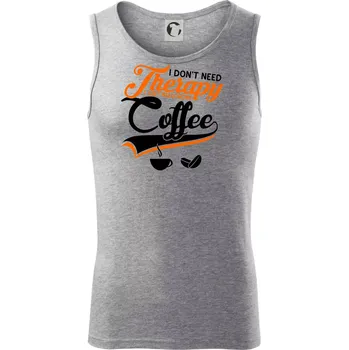 I don't need therapy coffee - Tílko pánské Core - 2XL ( Tmavě šedý melír )