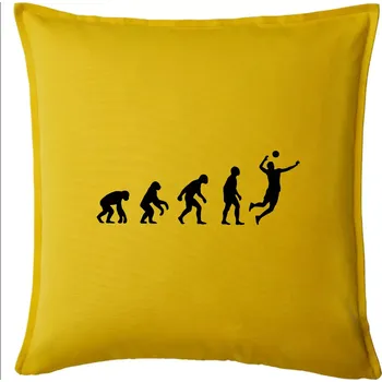Polštář Evoluce volejbal smeč - Polštář 50x50 - 50x50 - Pouze potah ( Žlutá )