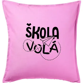 Polštář Škola volá - Polštář 50x50 - 50x50 - Pouze potah ( Růžová )