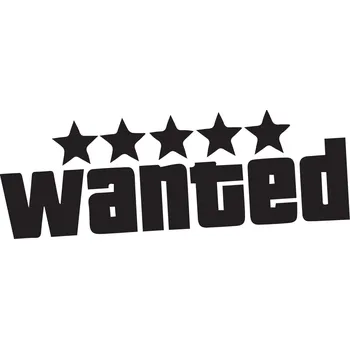 Samolepicí dekorace na vozidlo Nálepka WANTED na auto, automobil, ODOLNÁ FÓLIE AUTOMOBILOVÁ 10 cm