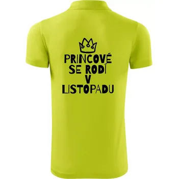 Pánská košile Princové se rodí v listopadu - Polokošile Victory sportovní (dresovina) - L ( Limetková )