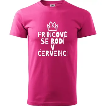 Princové se rodí v červenci - Klasické pánské triko vyšší gramáže - S ( Purpurová )