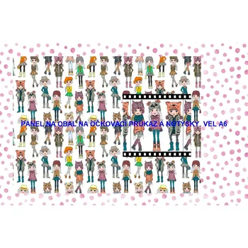 Panel bavlna - obal na očkovací průkaz nebo notýsek A6 - 228-181