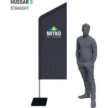 Vlajka Reklamní vlajka Hussar S (65x177 cm) s hliníkovým stožárem
