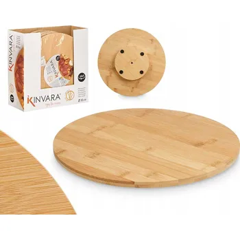 Otočná bambusová servírovací deska/tácek 30 cm - dřevěný na sýry a chuťovky