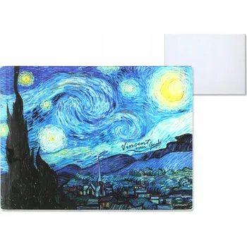 Obraz Skleněná krájecí deska 40x30 - V. van Gogh, Hvězdná noc (CARMANI)