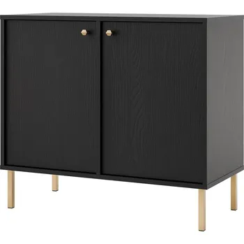 Komoda TOKYO 2 c | komoda 812 | 83,6 cm | černá grafit/zlatá