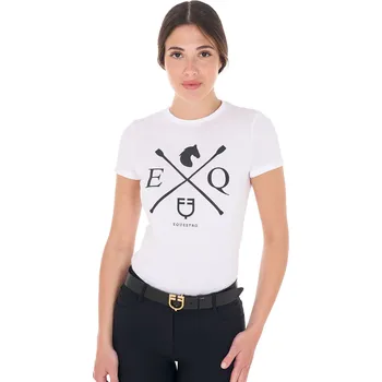 Dámské tričko EQUESTRO Triko bavlněné Equestro, dámské, bílé L