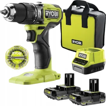 Vrtačka Aku vrtačka RYOBI 2x2,0Ah, nabíječka + ks sada bitů