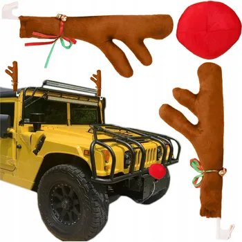 Vánoční dekorace AUTOMOBILOVÁ DO AUTA SOBÍ PAROHY ROHY, ČUSY NA VÁNOČNÍ DEKORACE DO AUTA