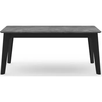 Jídelní stůl Černý rozkládací jídelní stůl s deskou v dekoru betonu 100x180 cm Shadow – TemaHome ID_1642608