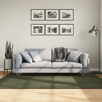 Bytový textil vidaXL Koberec HUARTE krátký vlas měkký a pratelný 140x200 cm [375001] Barva: Zelená