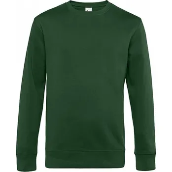 Pánské oblečení B&C Mikina King BC přes hlavu s fleecem na rubové straně Barva: Zelená lahvová, Velikost: XS BCWU01K