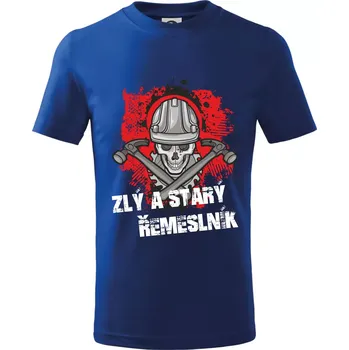 Zlý a starý řemeslník - Tričko dětské bavlněné - 98 cm / 2 roky ( Královská modrá )