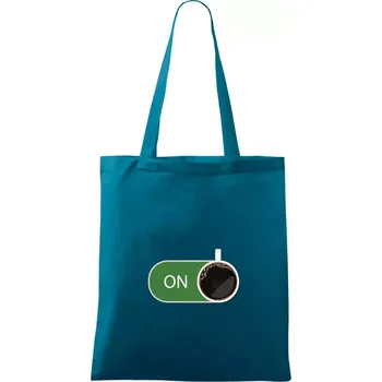 Káva ON - Taška bavlněná - 42 x 38 cm ( Petrolejová )