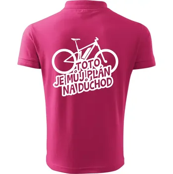 Pánská košile Ebike plán na důchod - Polokošile pánská Pique Polo 203 - L ( Purpurová )